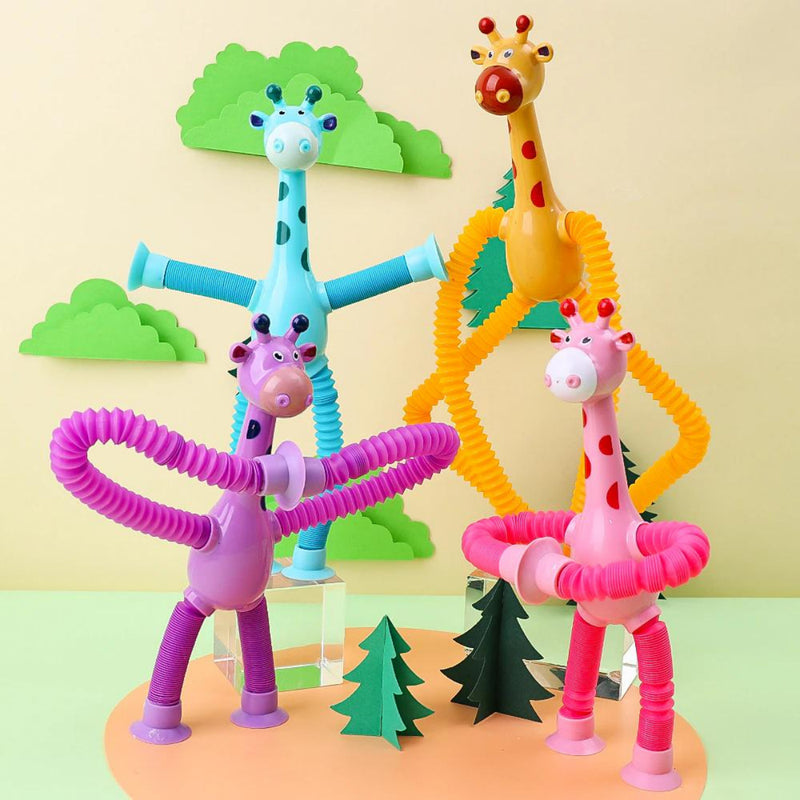 Girafa Lulu, kit com 4 girafas elasticas